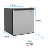 Avanti 1.6 Cu. Ft. Compact Refrigerator with Auto-Defrost, in Stainless (AVAR16F3S)