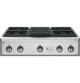 GE Monogram® 36" Professional Gas Rangetop with 4 Burners and Grill (Liquid Propane)