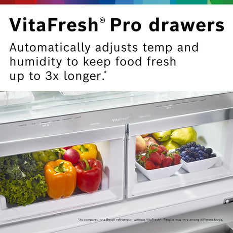 800 Series, French Door Bottom freezer, multi door, 36'', Black inox-antifingerprint