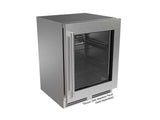 G5 ADA - 24" Refrigerator, Glass Door- Factory Right (Adjustable) Hinge - Indoor/Outdoor Rated