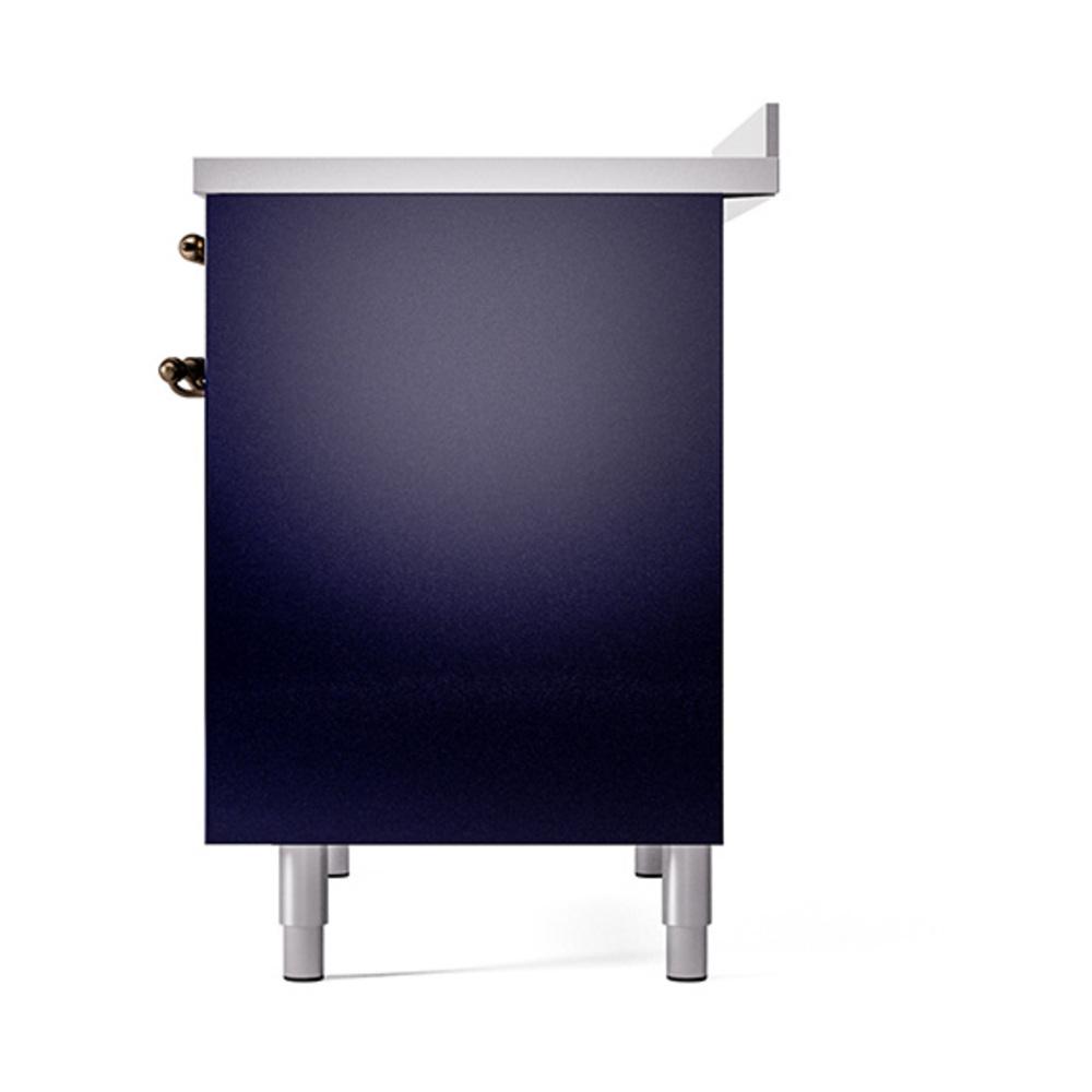 ILVE UNDI406QNMPMBB Nostalgie II Noblesse 40 inch Induction Range (Solid Door, Midnight Blue, Burnished)