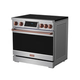 36 Inch Professional Induction Range With Tilt Panel Touch Control In Stainless Steel and Rose Gold  Gordon Ramsay Series