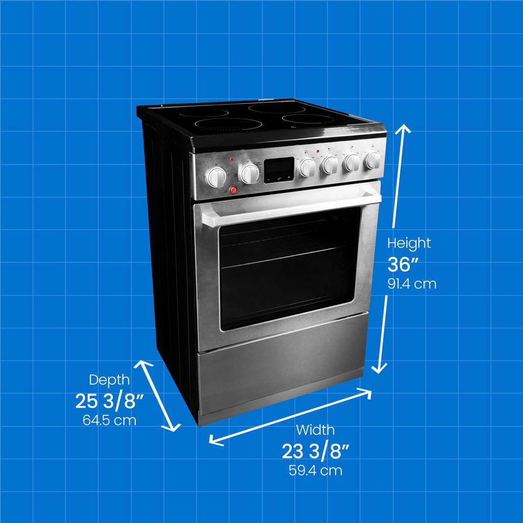 Danby 24-in TruAirFry Smooth top Slide-in Electric Range in Stainless Steel