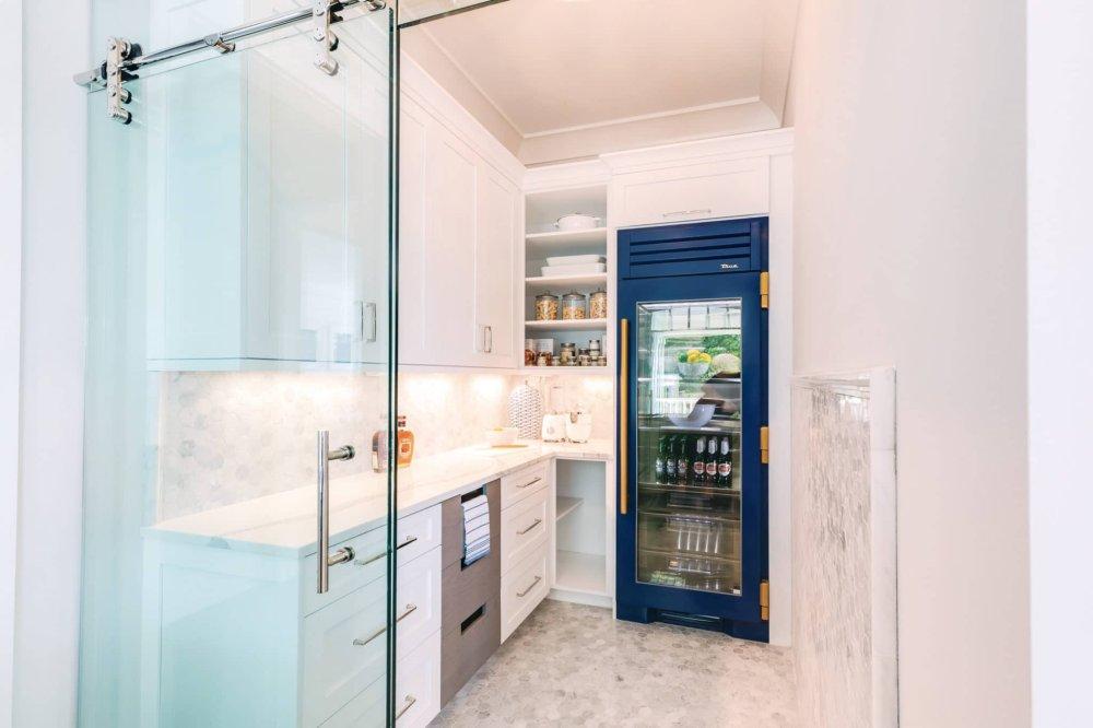 30 Inch Stainless Glass Door Right Hinge Refrigerator Column