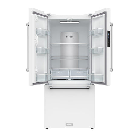 30 Inch Collection French Door Counter Depth Refrigerator With Ice Maker - White  Gordon Ramsay Series