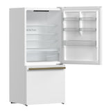 Forno Milano 2-Piece 62-Inch Freestanding Dual Bottom Freezer Refrigerator, White - 34.4 cu.ft, Touch Control, Ice Maker