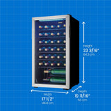 Danby 36 Bottle Free-Standing Wine Cooler in Stainless Steel