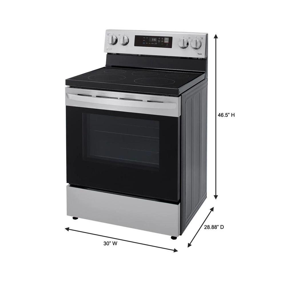 6.3 cu ft. Smart Wi-Fi Enabled Electric Range with EasyClean®
