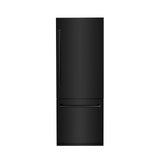 ZLINE 30" 16.1 cu. ft. Built-In 2-Door Bottom Freezer Refrigerator with Internal Water and Ice Dispenser in Black Stainless Steel (RBIV-BS-30)