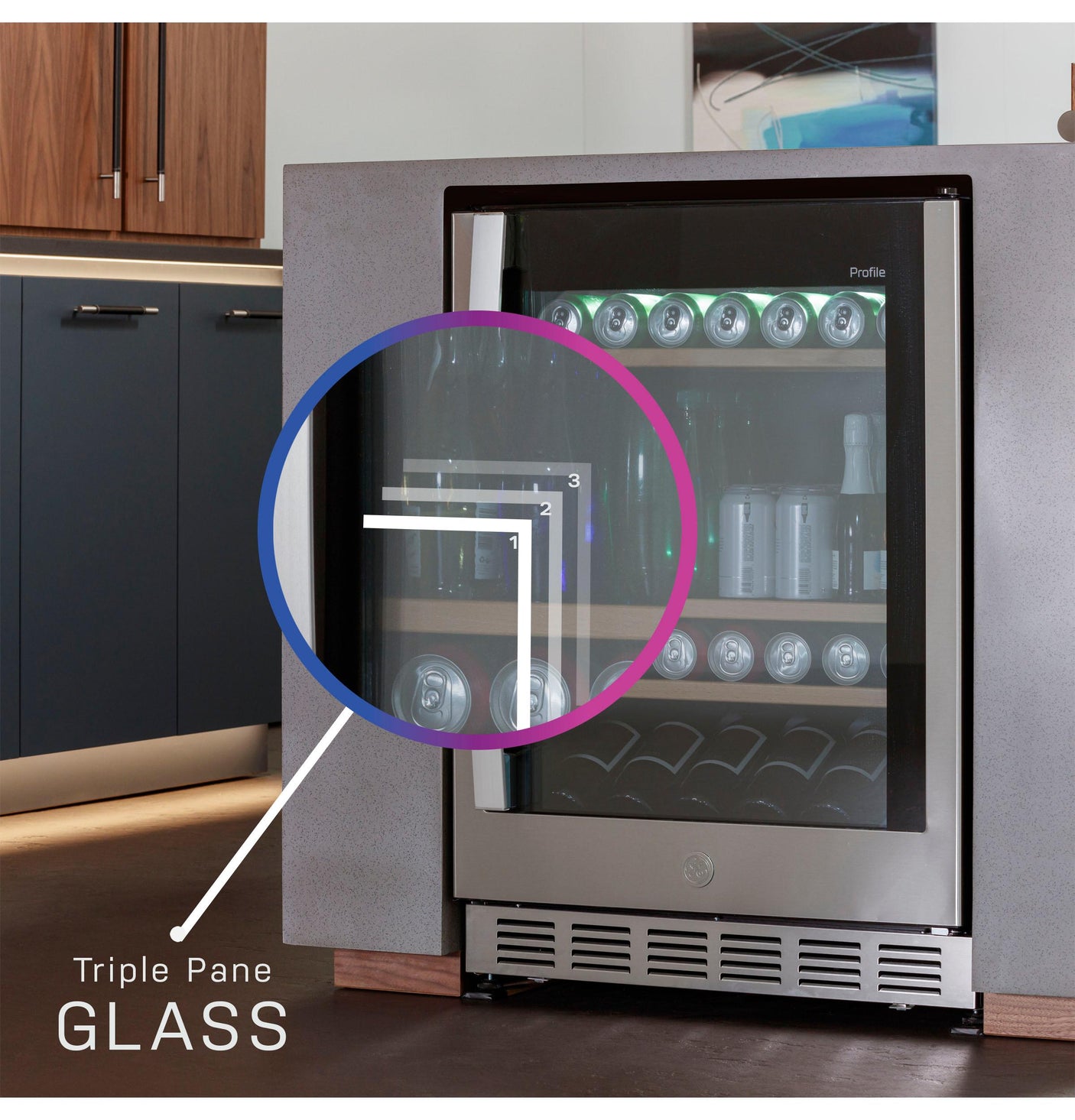 GE Profile™ 155-Can or 52-Bottle Beverage Center