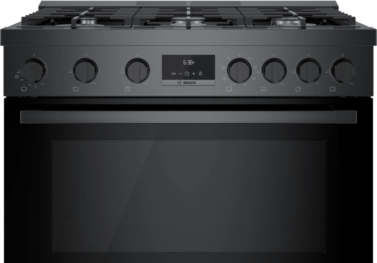 800 Series Dual Fuel Freestanding Range 36" Black Stainless Steel