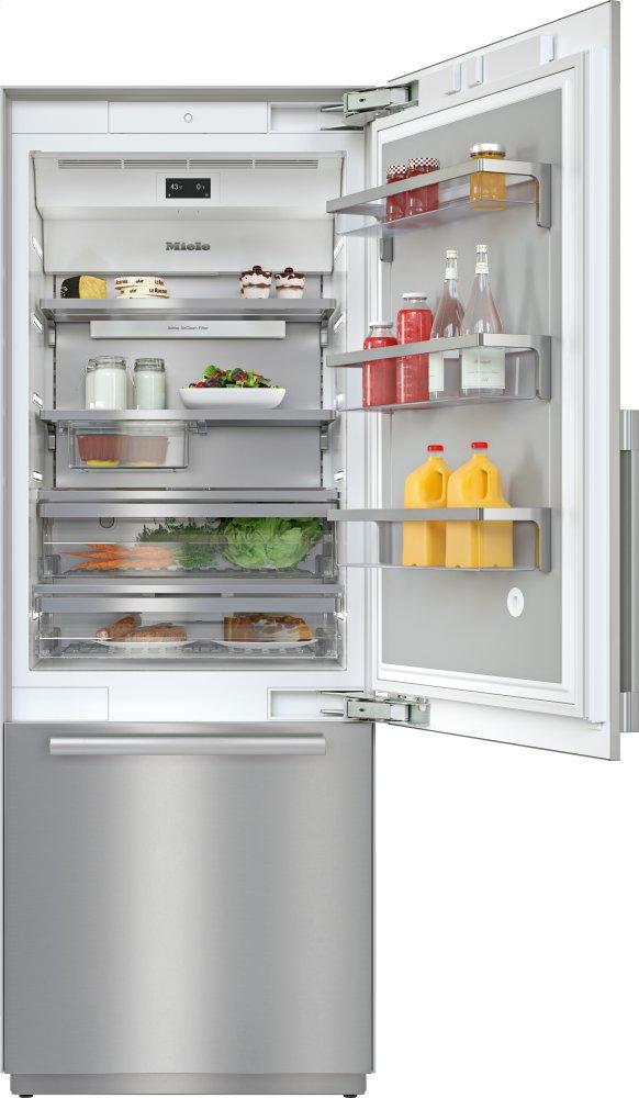 KF 2802 SF Stainless steel/CleanSteel - MasterCool™ fridge-freezer For high-end design and technology on a large scale.