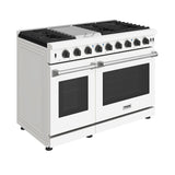 48 Inch Professional Liquid Propane Range In White