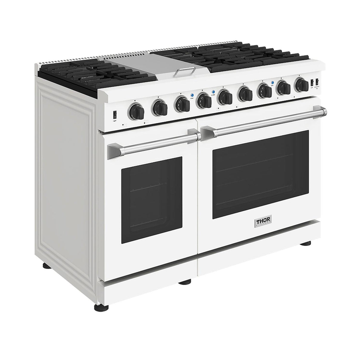 48 Inch Professional Gas Range In White
