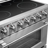 Forno Massimo 36-Inch Freestanding Chef Door Electric Range, True Convection Oven