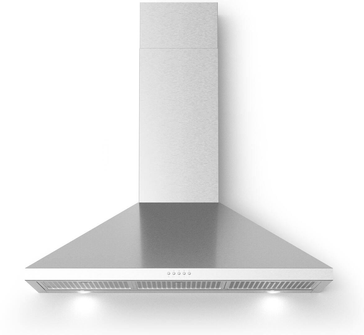 BRAVO36 36" Bravo Wall Mount Chimney Style Range Hood with 600 CFM, LED Lighting, in Stainless Steel