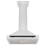 ZLINE 30 in. Autograph Edition Convertible Stainless Steel Range Hood with Stainless Steel Shell and Champagne Bronze Accents (KB4STZ-30-CB) [Color: Matte Black Accents]
