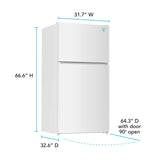 Avanti MaxxSpace Insulation™ Technology Garage-Ready Frost-Free Ice Maker-Ready Refrigerator, 24 cu. ft., ENERGY STAR, White (AVFF24DLJM0W)