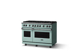 48"W. Sealed Burner Gas Range (Burner: 8b, Finish: Splash, Trim: Polished Chrome, Fuel: Natural Gas)