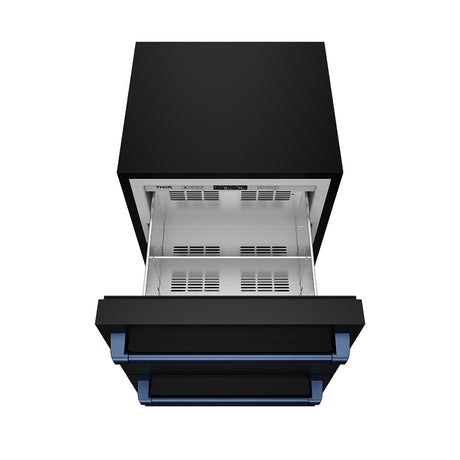 24 Inch Undercounter Built-in or Freestanding Drawer Refrigerator - Black/blue  Gordon Ramsay Series