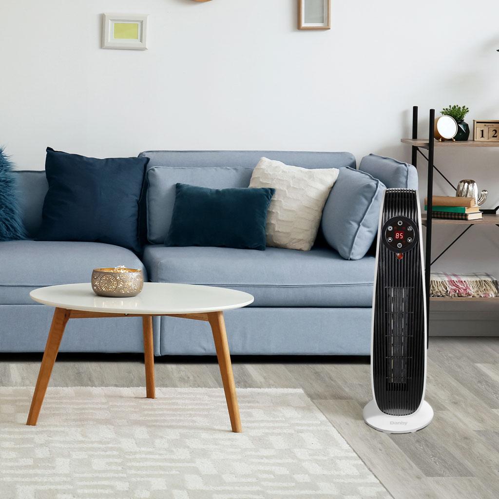 Danby 1500W Adjustable Oscillating Heater 22" in White