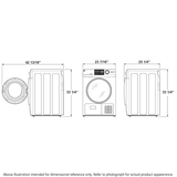Haier ENERGY STAR® 4.1 cu.ft. Capacity Smart 24" Ventless Condenser Frontload Electric Dryer with Stainless Steel Basket