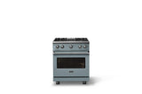 30"W. Sealed Burner Gas Range (Finish: November Sky, Trim: Polished Chrome, Fuel: Natural Gas)