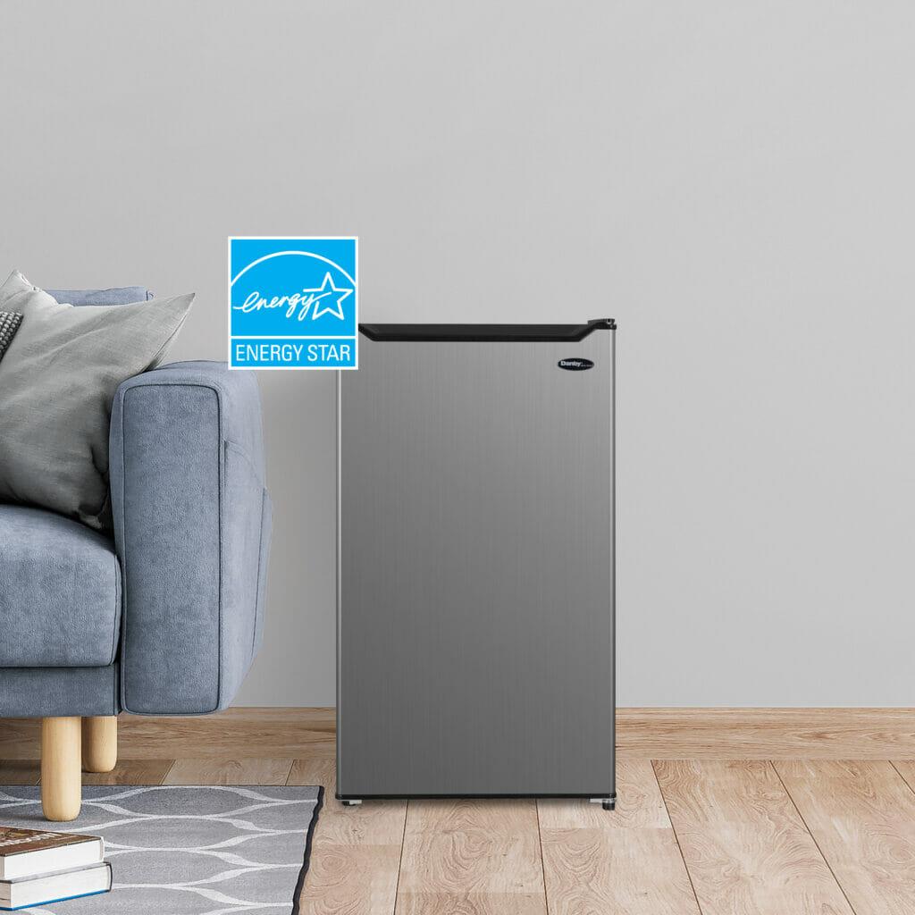Danby Diplomat 3.2 cu. ft. Compact Refrigerator in Stainless Steel Look