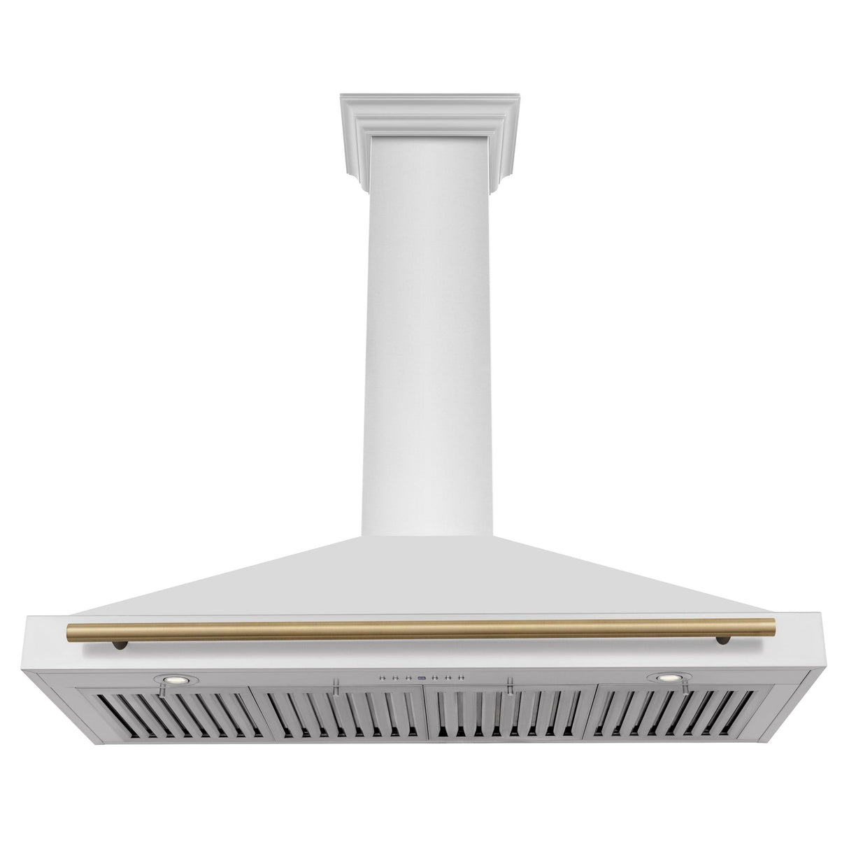 ZLINE 48 in. Autograph Edition Convertible Stainless Steel Range Hood with Stainless Steel Shell and Champagne Bronze Accents (KB4STZ-48-CB) [Color: Champagne Bronze Accents]