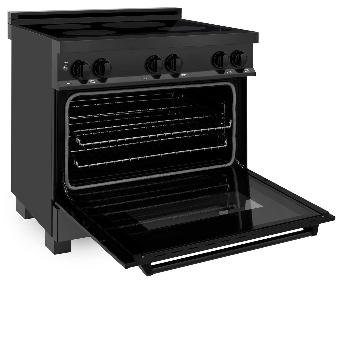 ZLINE 36" 4.6 cu. ft. Induction Range with a 5 Element Stove and Electric Oven in Black Stainless Steel (RAIND-BS-36)