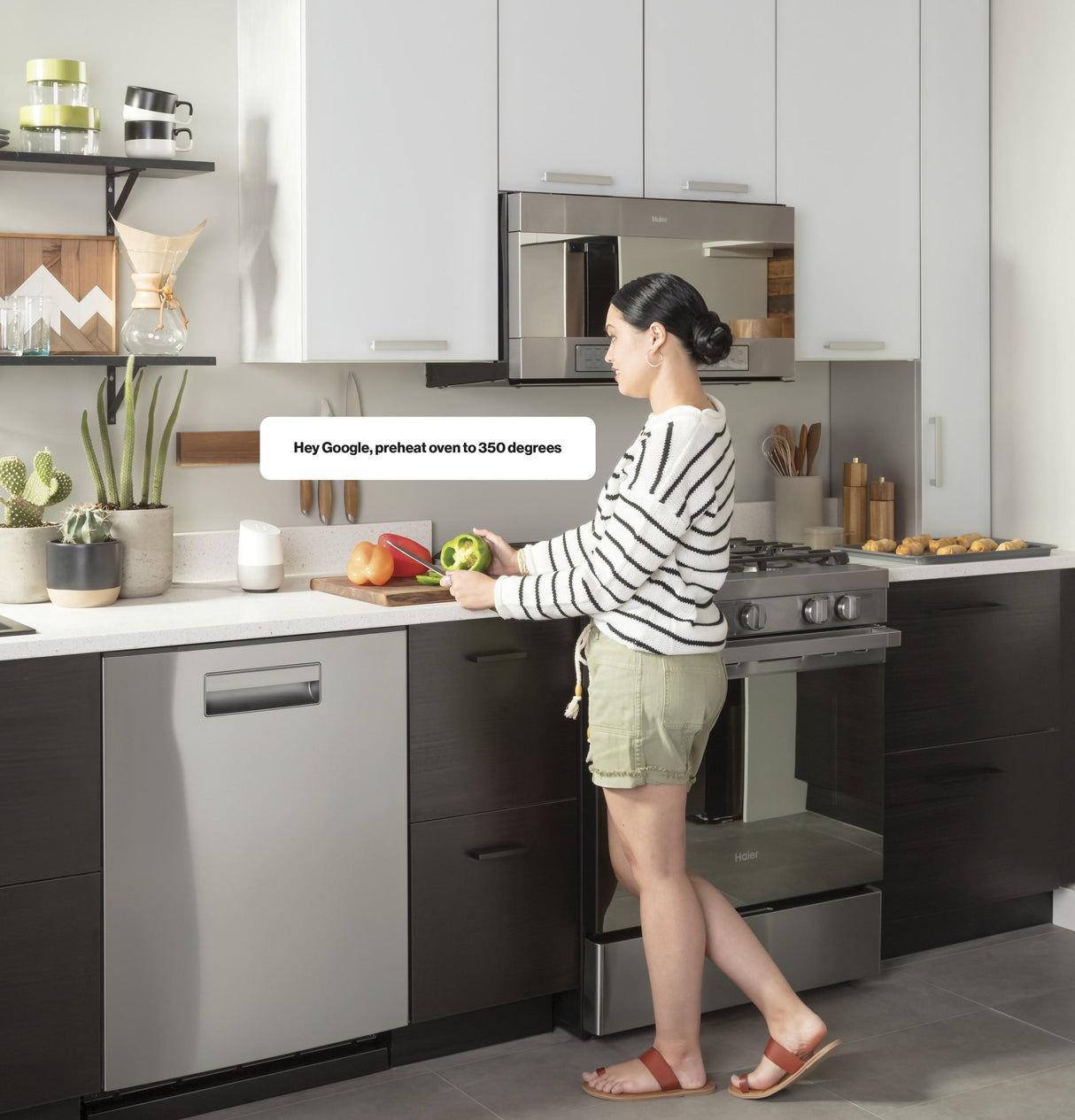 Haier ENERGY STAR® Smart Top Control with Stainless Steel Interior Dishwasher with Sanitize Cycle