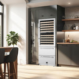 Forno Celano 30-Inch Dual Zone Wine Cooler and Beverage Cooler, 21.3 cu.ft, Stainless Steel