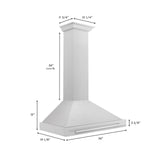 ZLINE 36 in. Convertible Fingerprint Resistant DuraSnow Stainless Steel Range Hood with Stainless Steel Handle (KB4SNX-36) [Color: DuraSnow Stainless Steel]