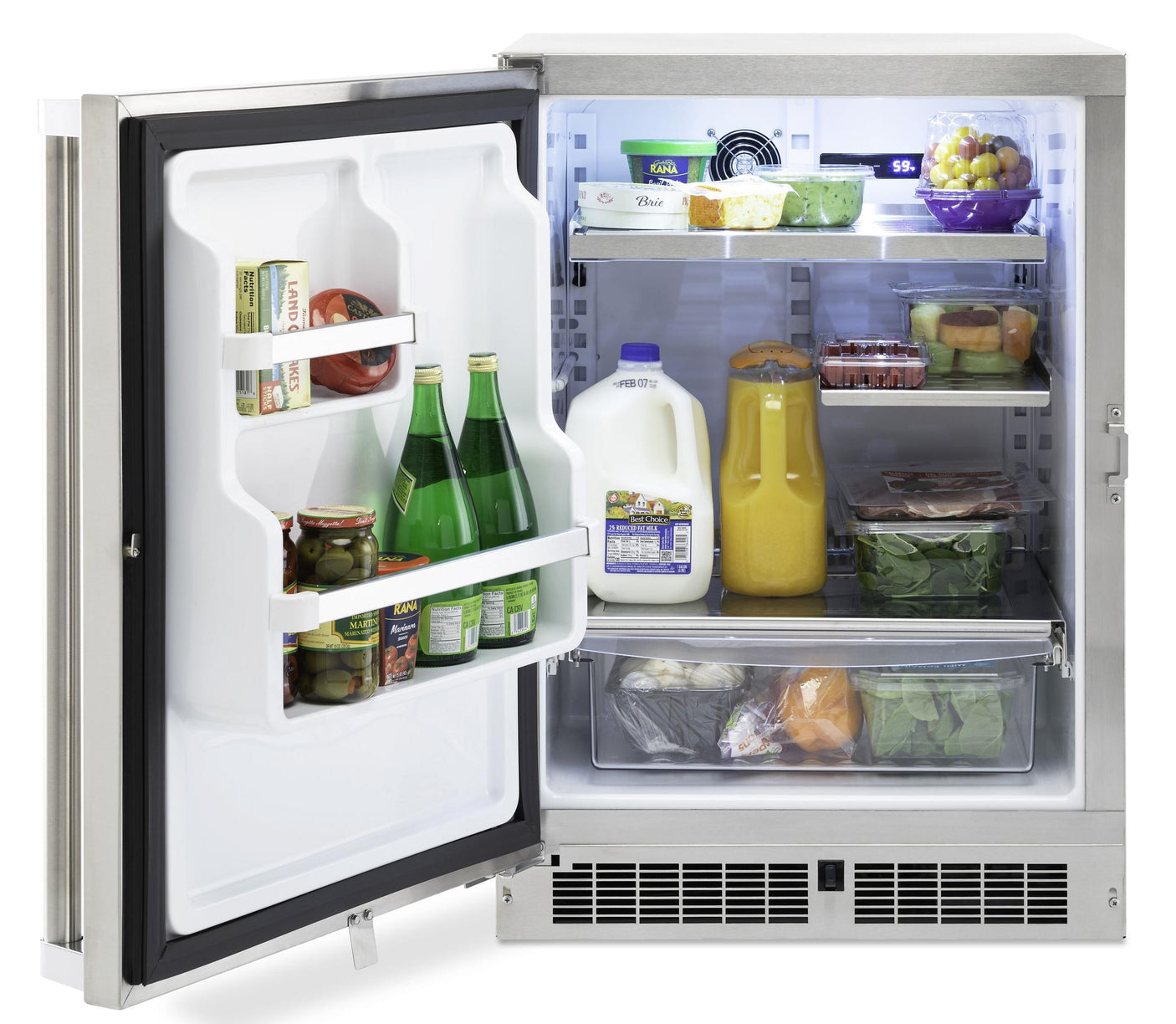VRUO5241DRSS - 24" Solid Door Outdoor Undercounter Refrigerator