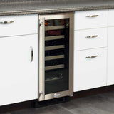 15-In Built-In Single Zone Wine Refrigerator with Door Swing - Right