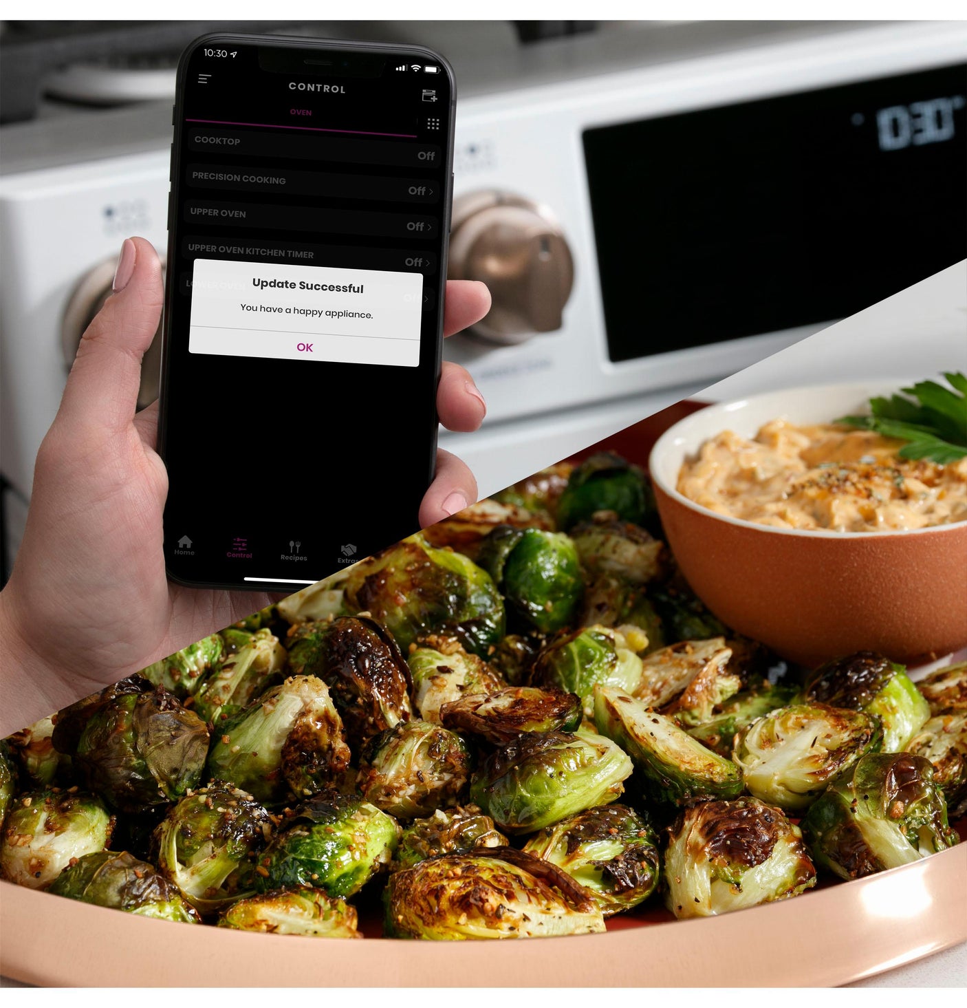 Café 30" Smart Slide-In, Front-Control, Dual-Fuel, Double-Oven Range with Convection