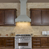 ZLINE 36" Wooden Wall Mount Range Hood in Gray - Includes Dual Remote Motor (321UU-RD-36) [Size: 36 Inch, CFM: 1200]