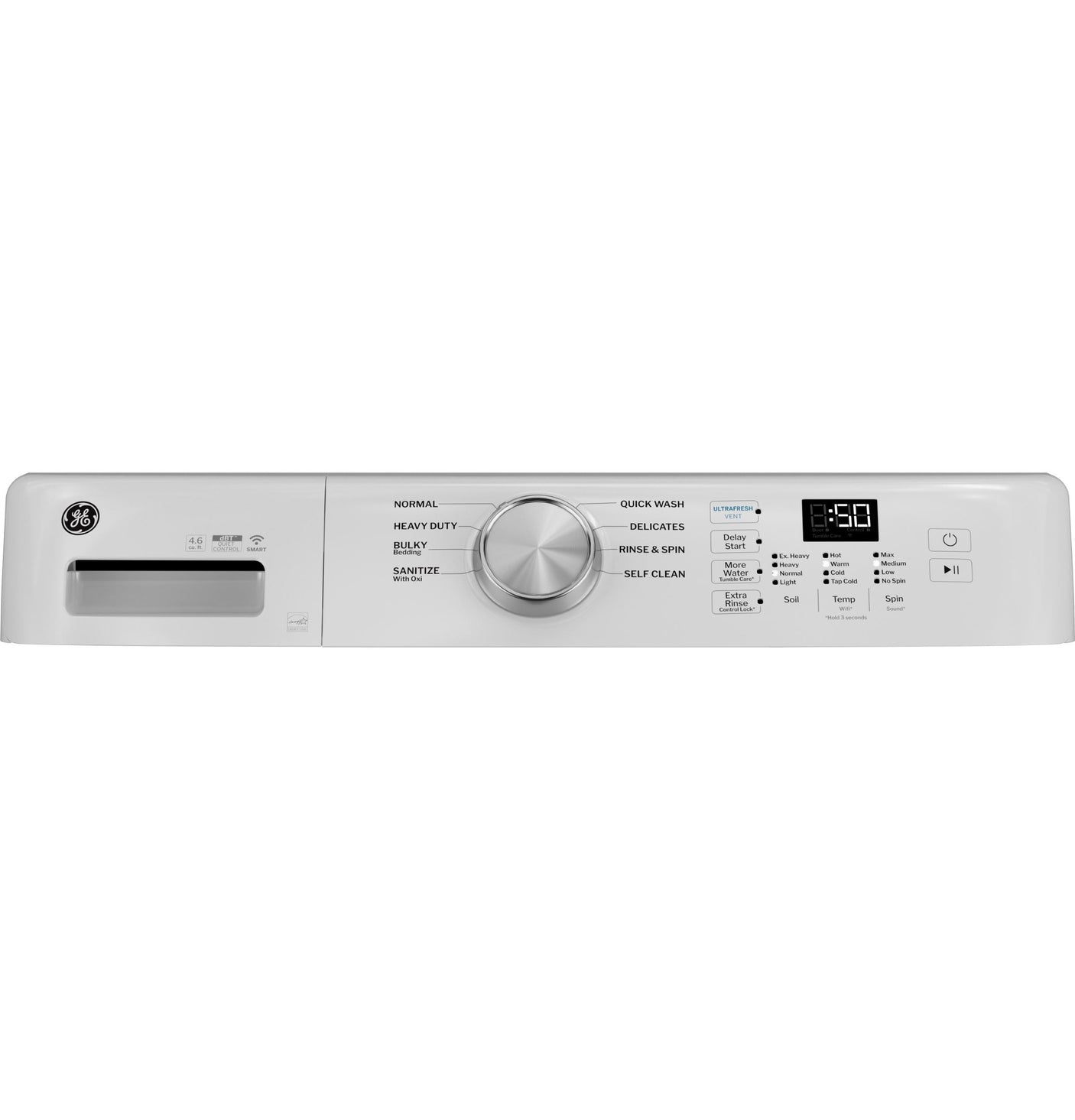 GE® ENERGY STAR® 4.6 cu. ft. Capacity Smart Front Load Washer with UltraFresh Vent System with OdorBlock™
