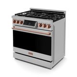 36 Inch Professional Gas Range With Tilt Panel Touch Control In Stainless Steel/rose Gold  Gordon Ramsay Series