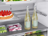 23 cu. ft. Counter Depth 4-Door French Door Refrigerator with Polygon Handles in Black Stainless Steel