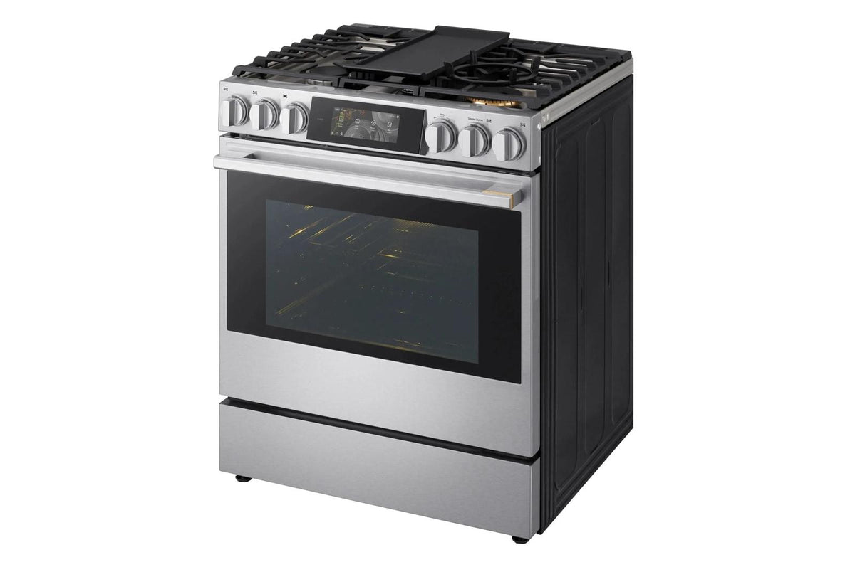 LG SIGNATURE 6.3 cu. ft. Single Oven Gas Slide-in Range with Dynamic Probake Convection® , Air Fry, Air Sous Vide, Roast, and Pizza mode