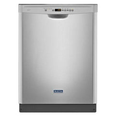 Monochromatic Stainless Steel Maytag® Reliable Dishwasher with Industry-Exclusive Stainless Steel Silverware Basket