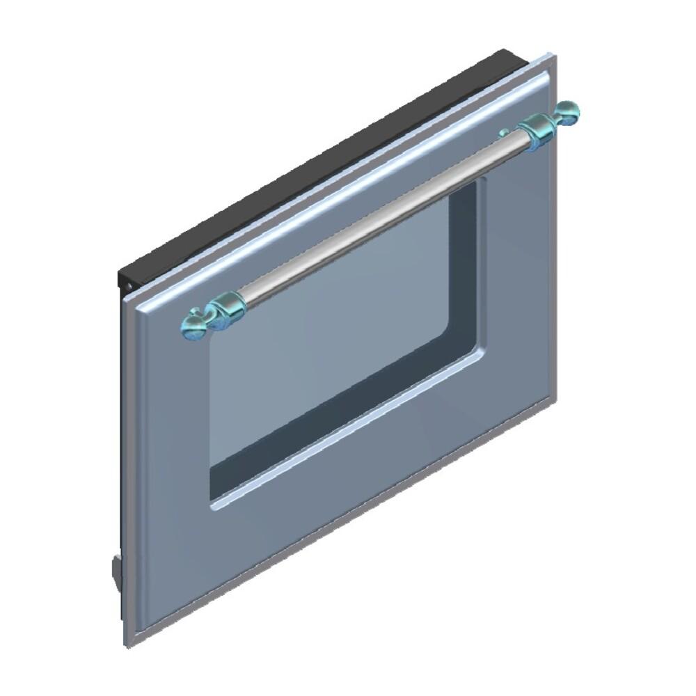 ILVE Parts EG9622001000216 Complete Triple Glass Door Kit for 60 inch Range UOV 60 E3 (White, Brass Trim)