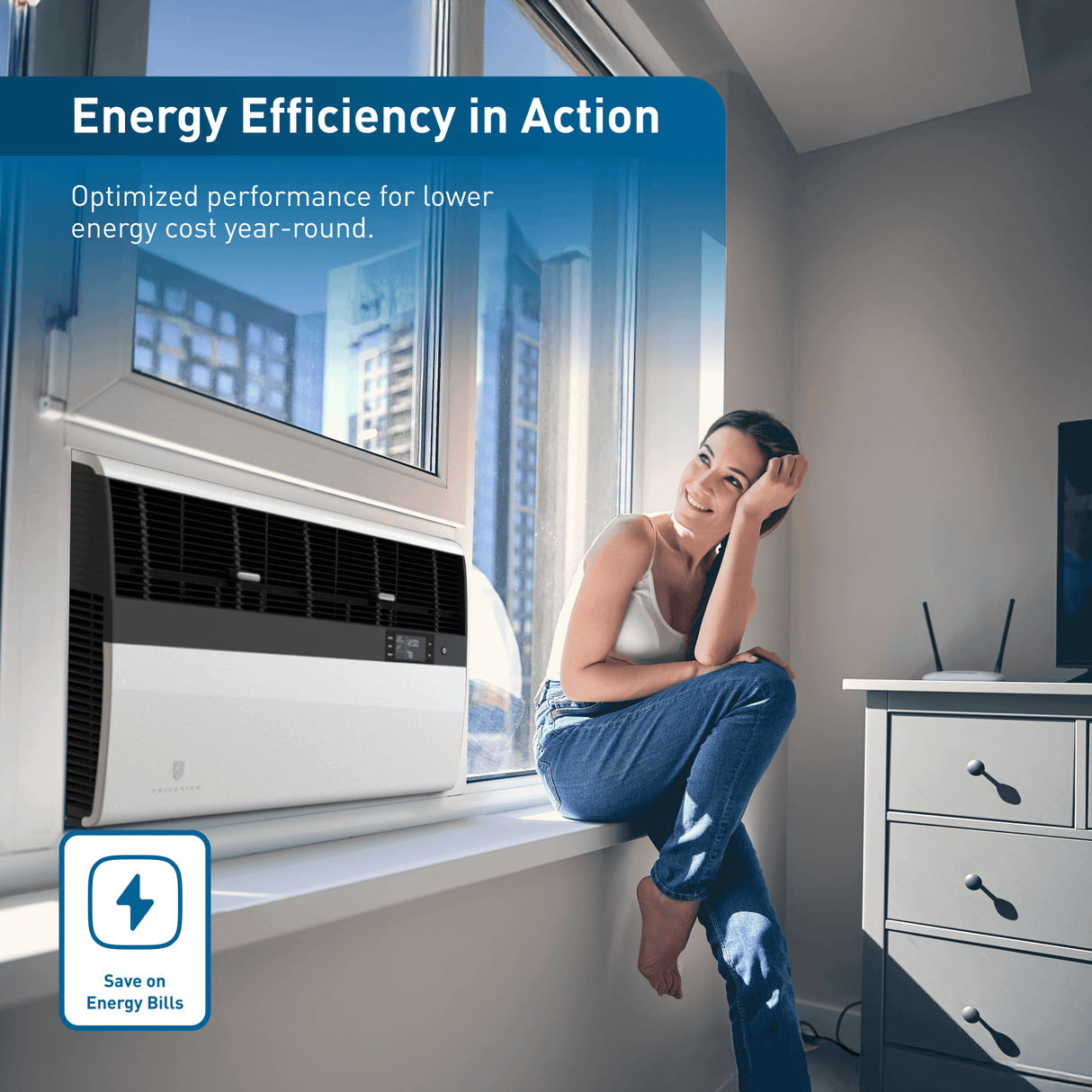 Friedrich K hl Inverter 16,000 BTU 230V Smart Window/Wall Air Conditioner - Cool only