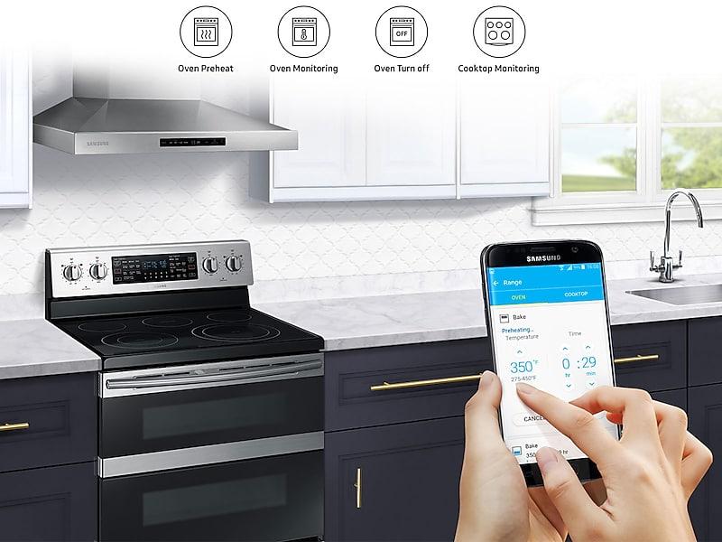 5.9 cu ft. Smart Freestanding Electric Range with Flex Duo™ & Dual Door in Stainless Steel
