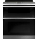 CAF(EBACK)™ 30" Smart Slide-In, Front-Control, Radiant and Convection Double-Oven Range in Platinum Glass