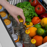 ZLINE 24 in. Touchstone 168 Can Outdoor-Rated Dual Refrigerator Drawer with DuraSnow' Stainless Steel Doors (RDSO-SN-24)