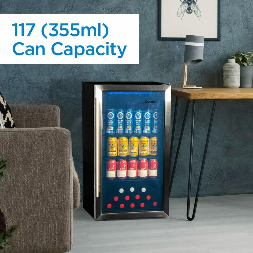 Danby 3.1 cu. ft. Free-Standing Beverage Center in Stainless Steel