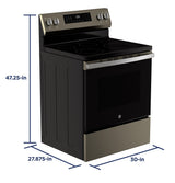 GE® ENERGY STAR® 30" Free-Standing Electric Convection Range with No Preheat Air Fry and EasyWash™ Oven Tray