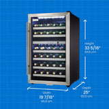 Danby Designer 38 Bottle Free-Standing Wine Cooler in Black Stainless Steel